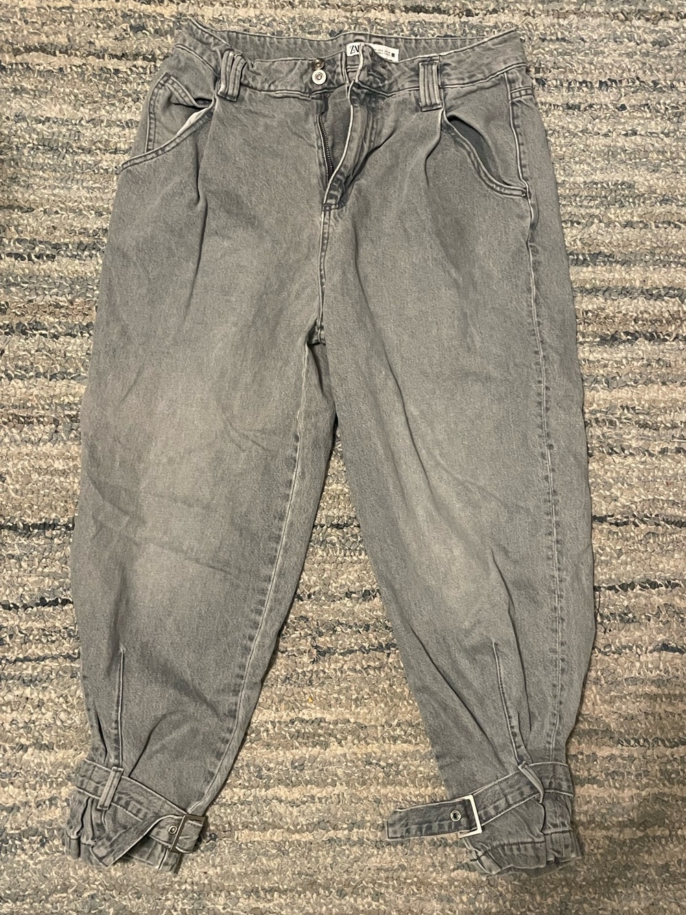 Zara Pleated Buckle Joggers